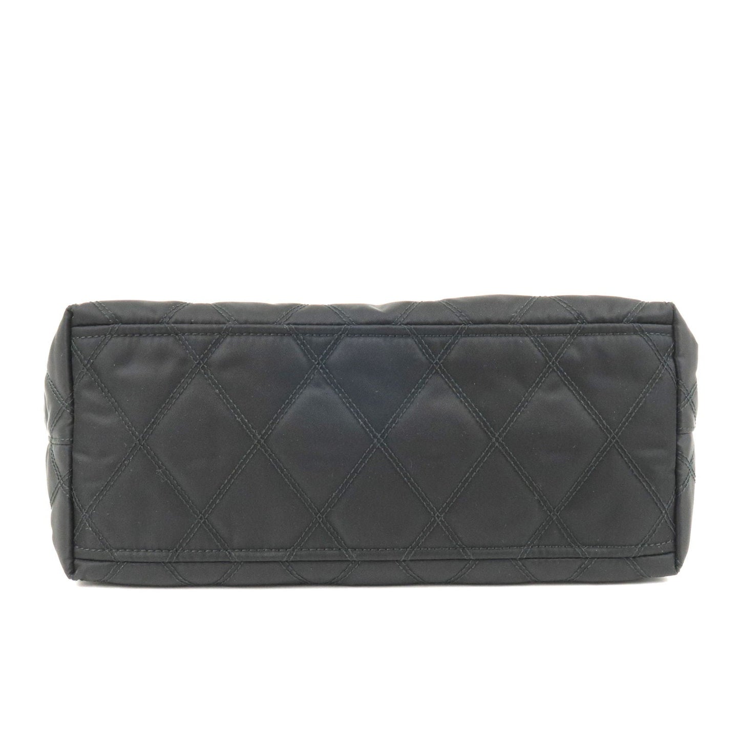 Prada Prada Nylon Leather Quilting Chain Tote Bag Nero 1Bg086 36240 5