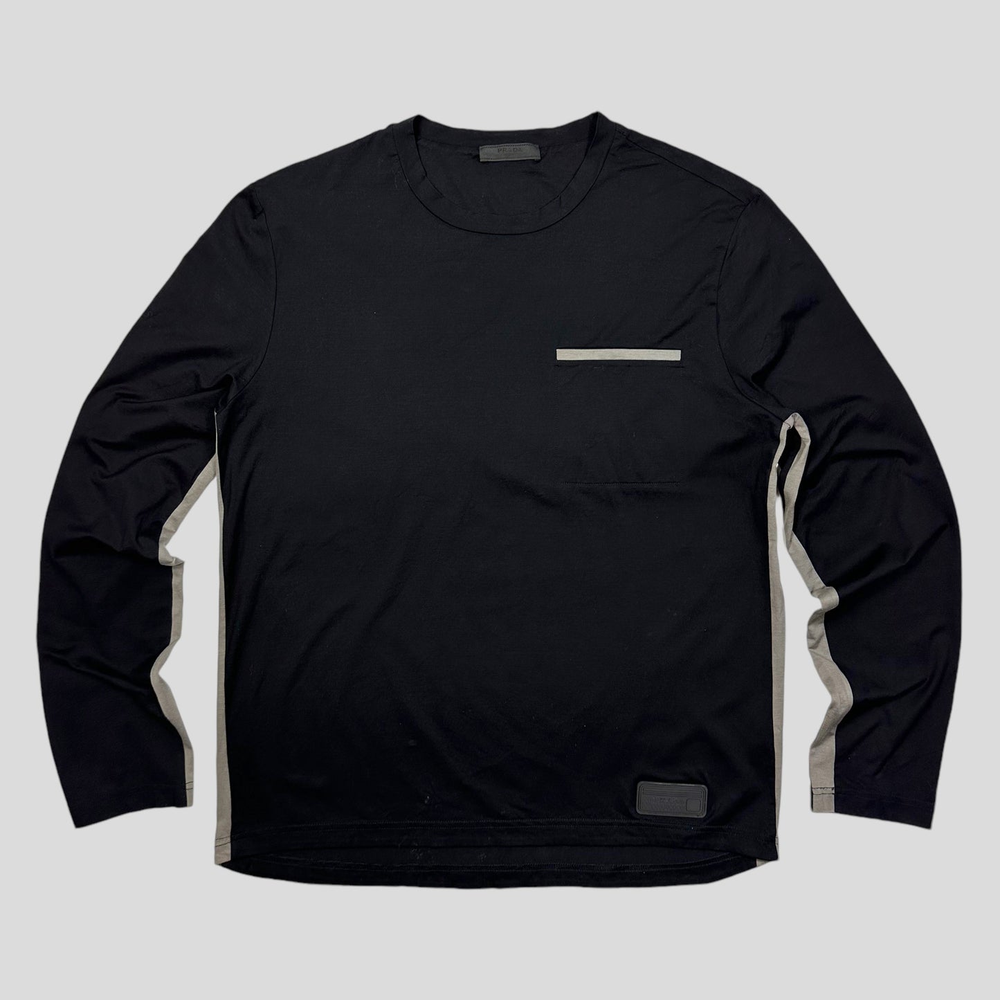 Prada Handbag Milano Rubber Race Panelled Longsleeve - M Logo