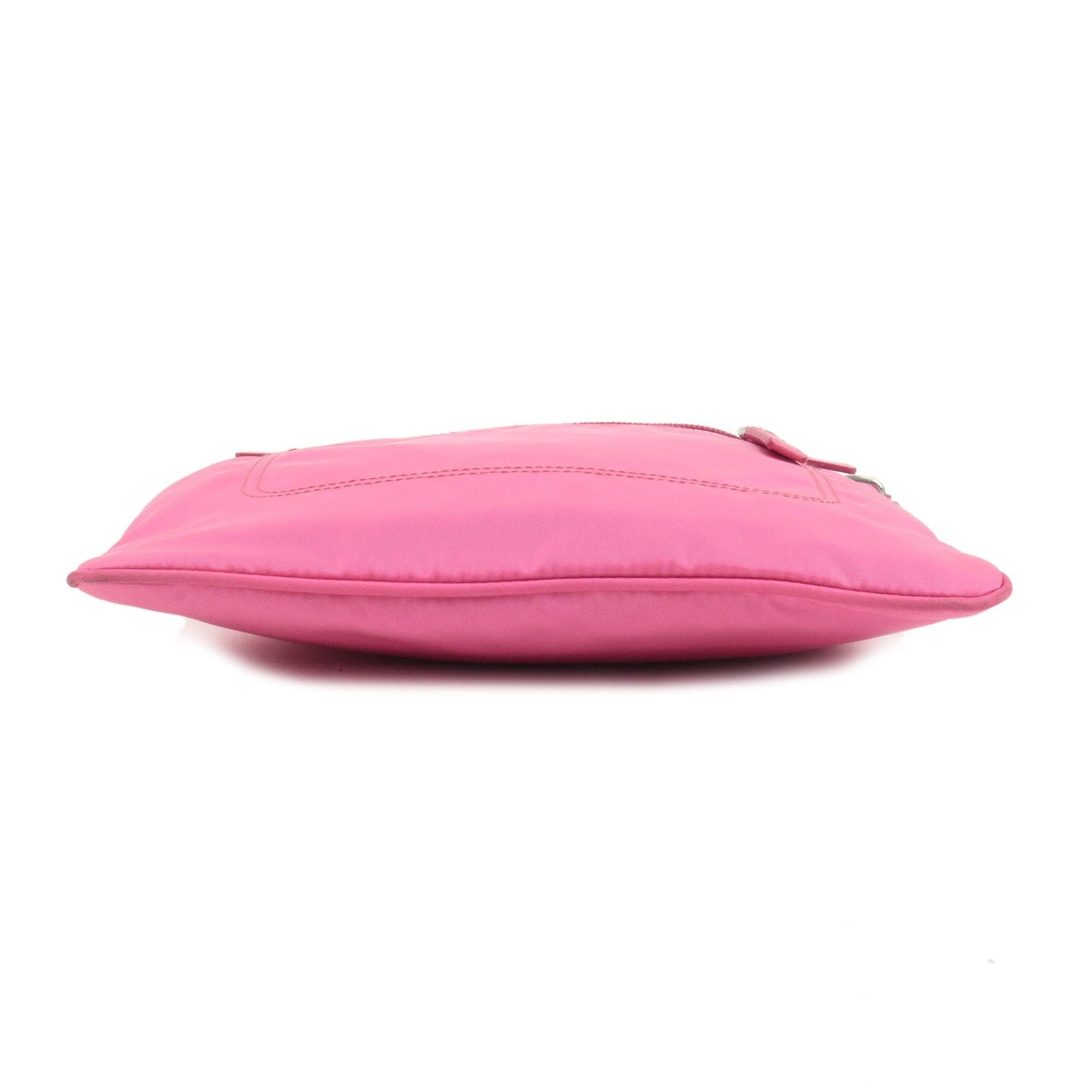 Prada Prada Logo Nylon Leather Shoulder Bag Pink 1Bh716