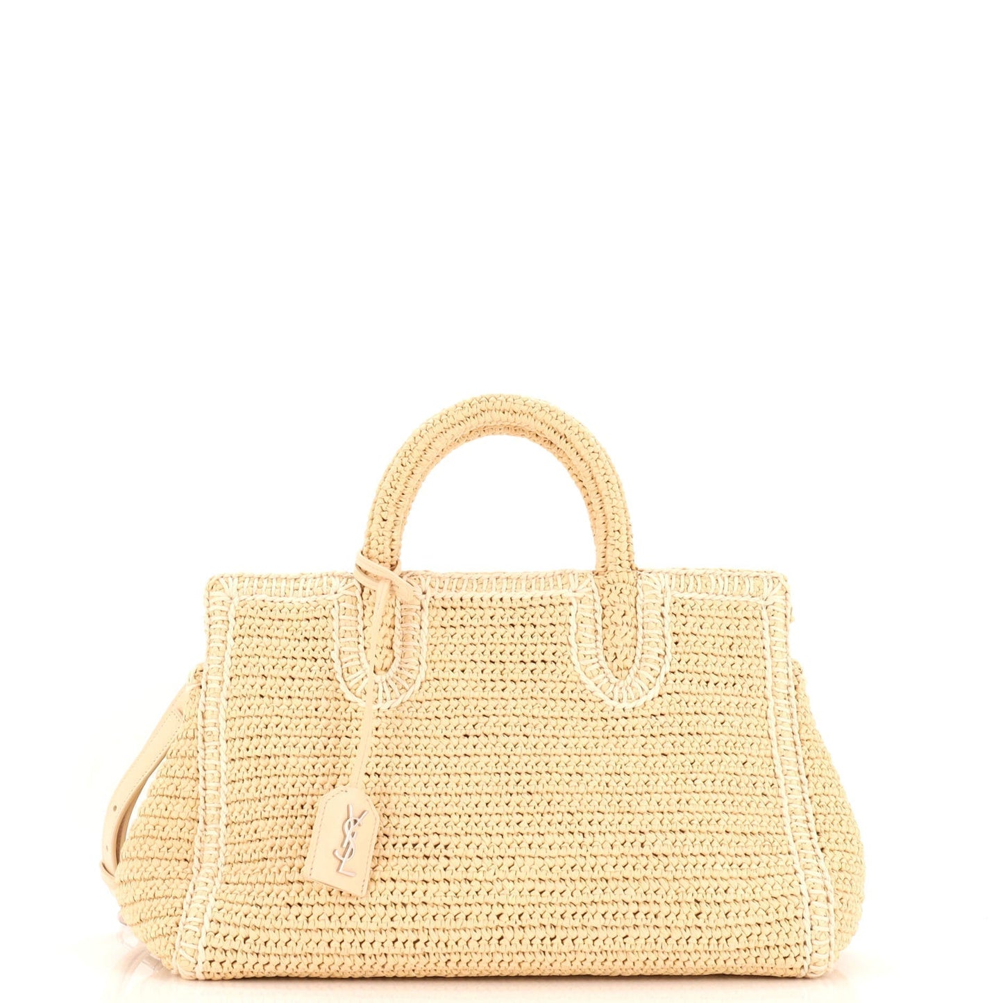 YSL Saint Laurent Saint Laurent Trending Rive Gauche Cabas Travel Raffia Woven Travel Bag