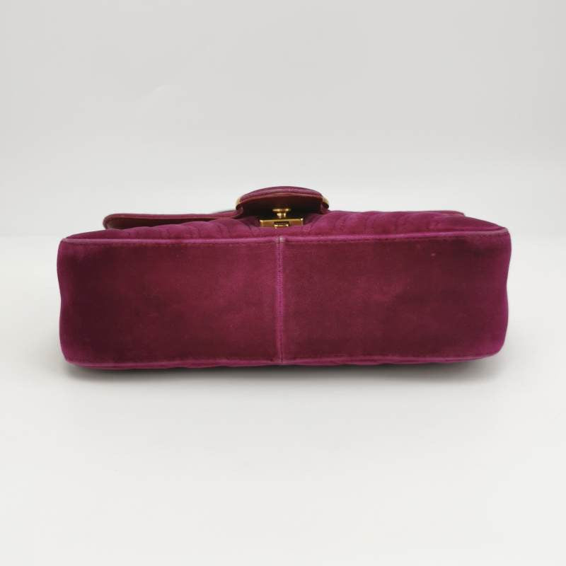 Gucci Marmont Velvet Pink Small Flap Travel Bag