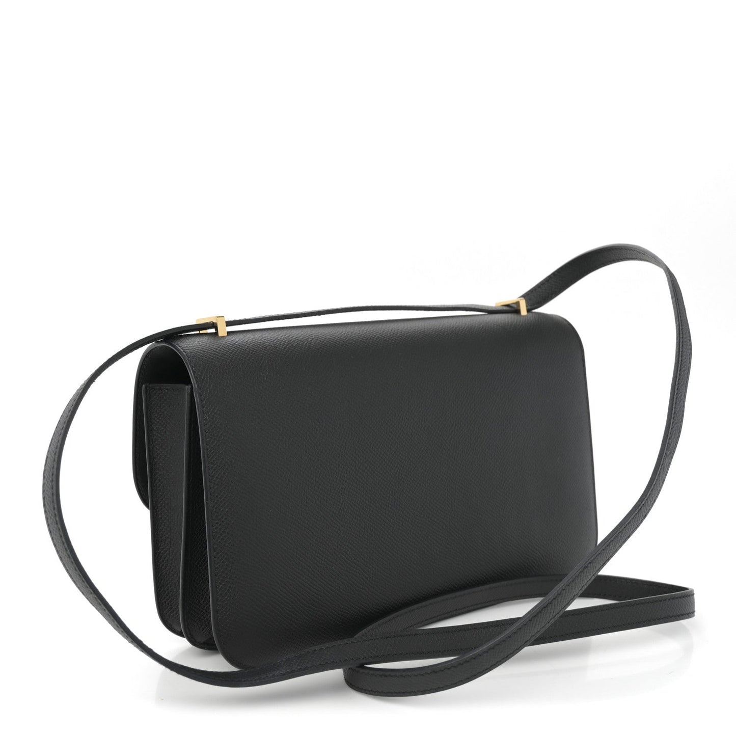 Hermes Epsom Constance Elan Handbag Black Travel Bag 25 Black 1757931