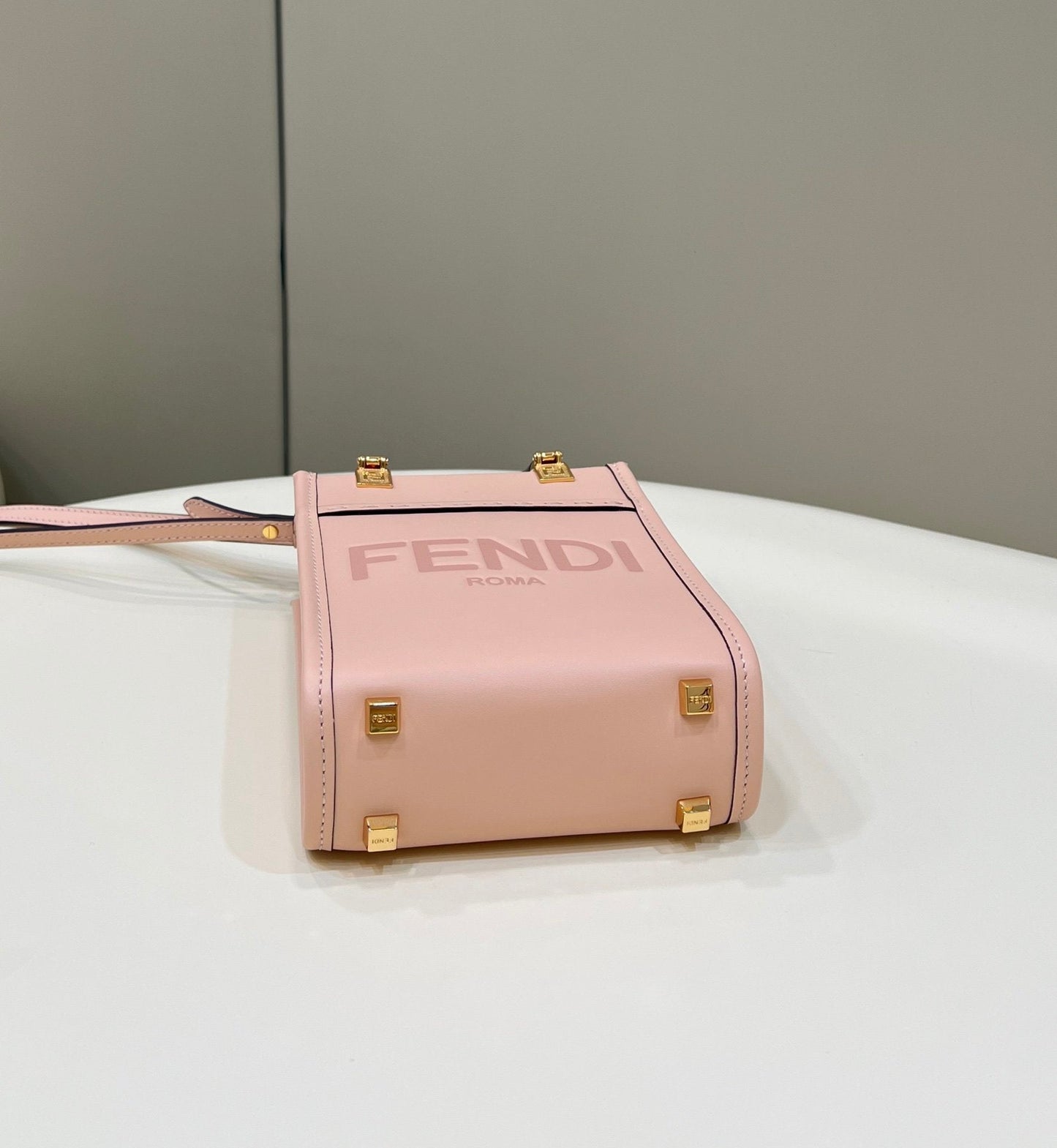 Fendi Sunshine Shopper Ff Pink Mini Crossbody Bag