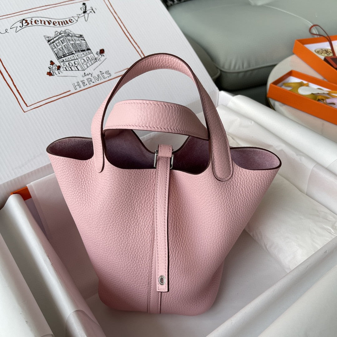 Top Quality Picotin Lock Bag Light For Pink Travel Bag