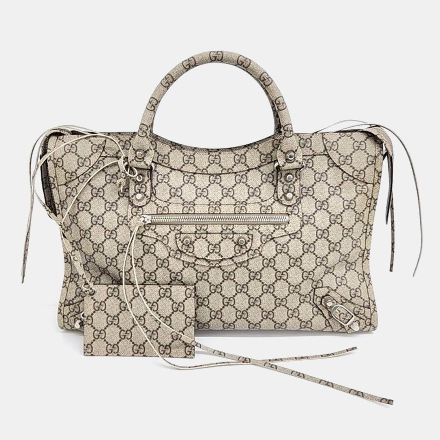 Gucci x Luxury Balenciaga Trending Hacker Canvas Multicolor Travel Bag
