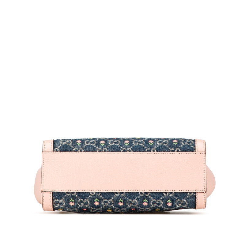 Gucci Ophidia Flower Embroidery 2Way Bag Japan Exclusive Leather Denim Travel Bag