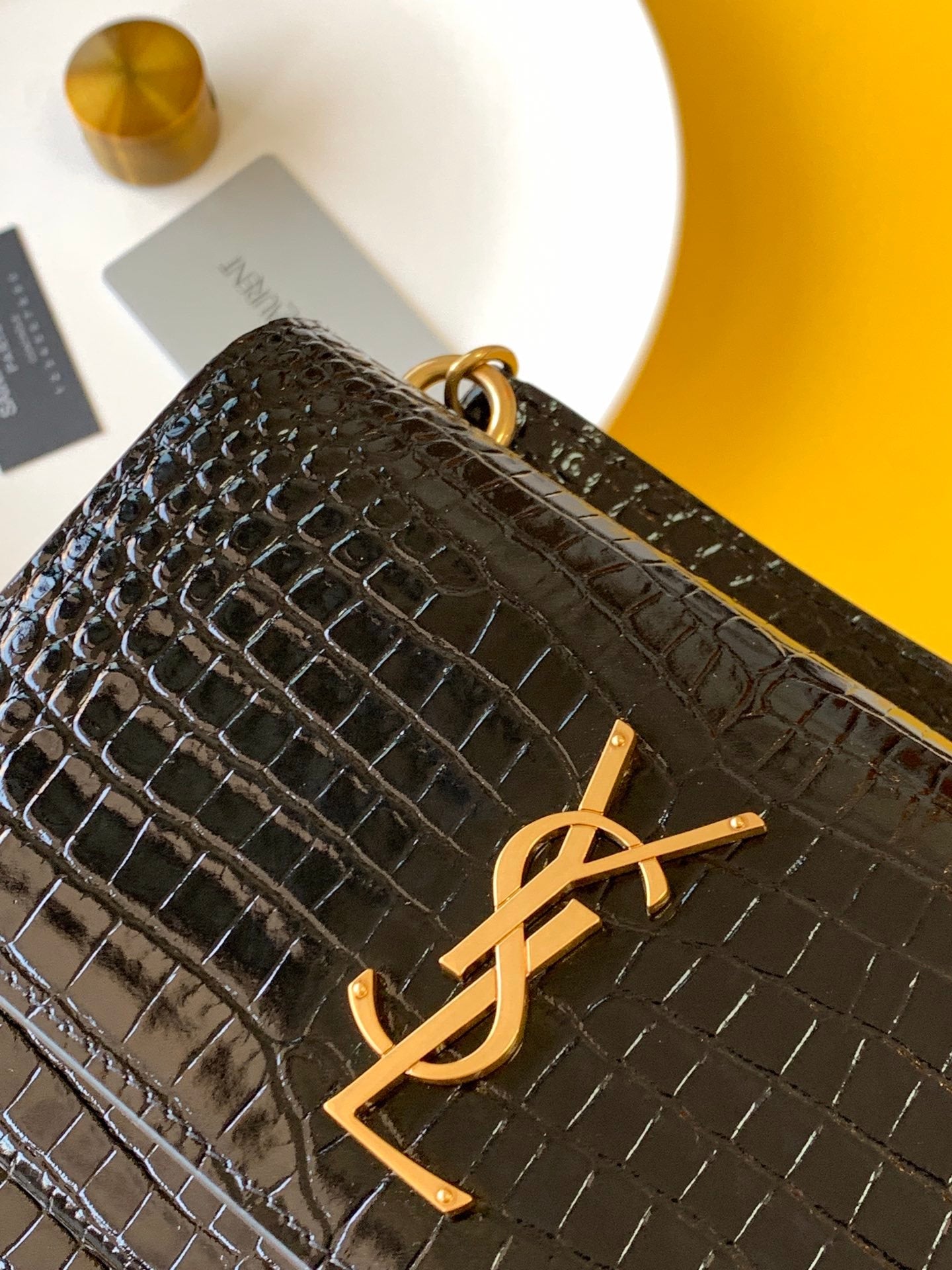 YSL Saint Laurent Sunset Hardware 7in 19cm Gold Chain Handbag Ysl 533026Dnd1J1000