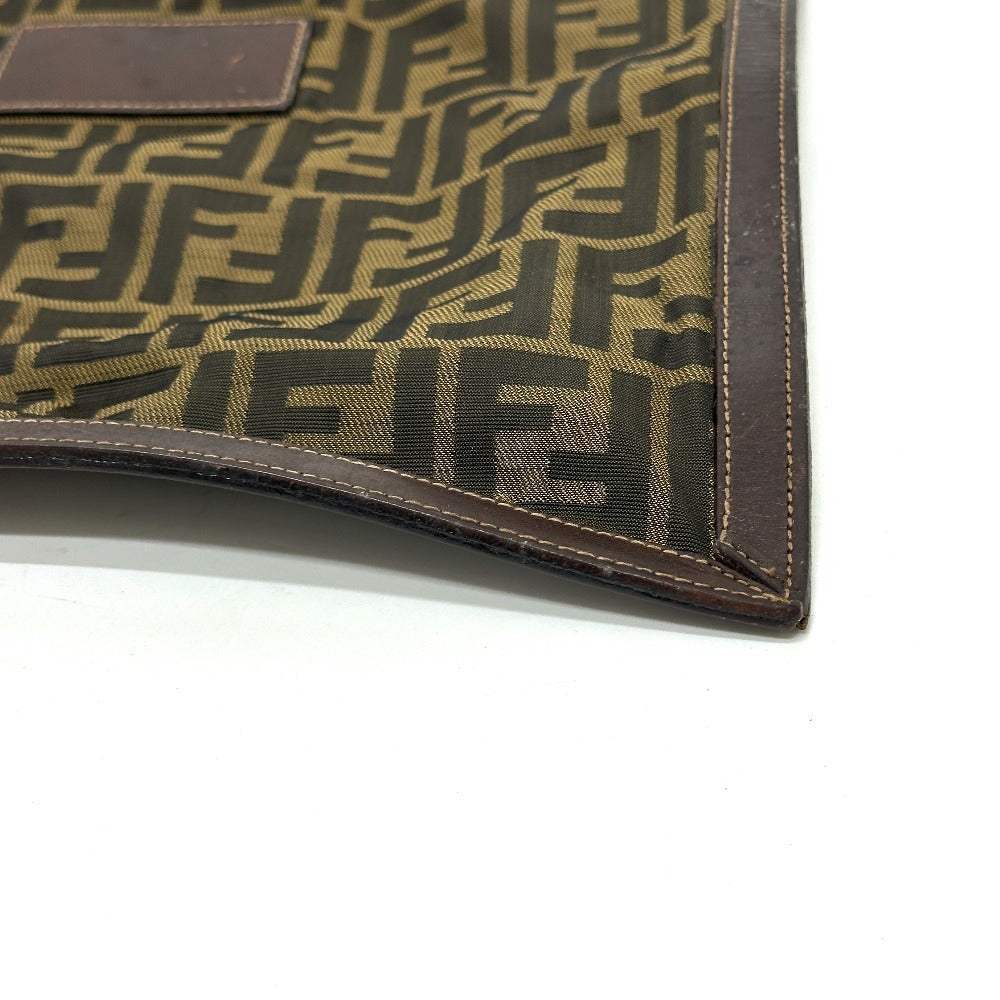 Fendi Business Bag Zucca Pattern Canvas Brown Travel Bag