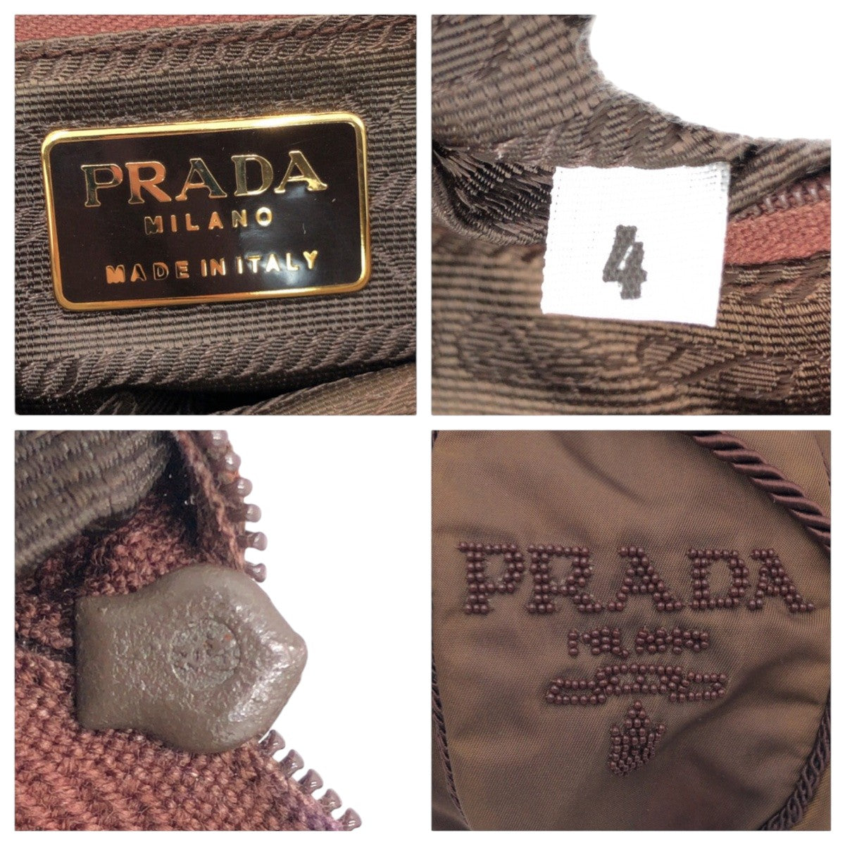 Prada Beads Shoulder Bag Nylon Logo