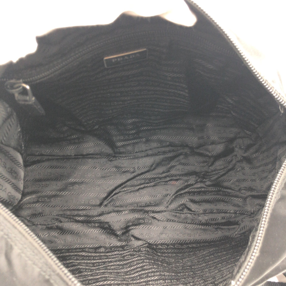 Shoulder Bag Test Triangular Nylon Black Triangular Logo