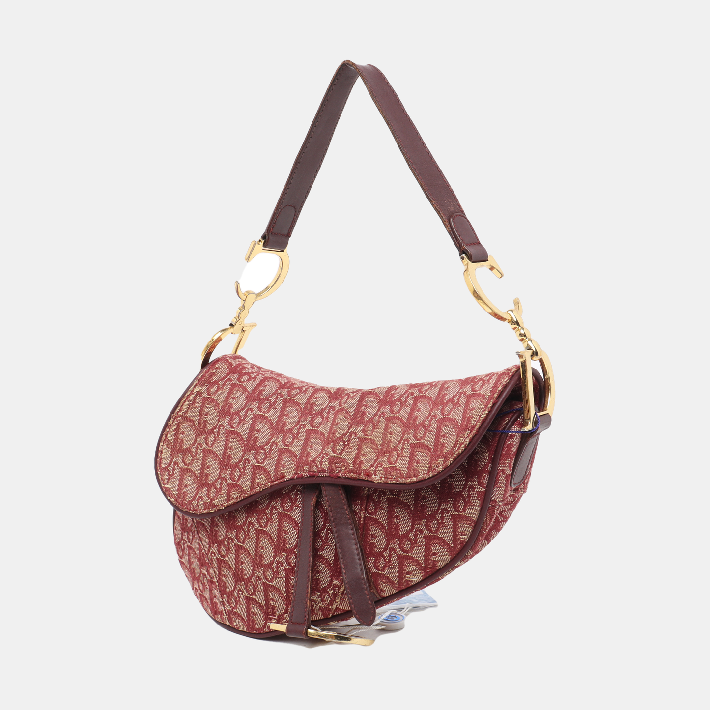 Dior Saddle Burgundy Oblique Handbag Red Travel Bag