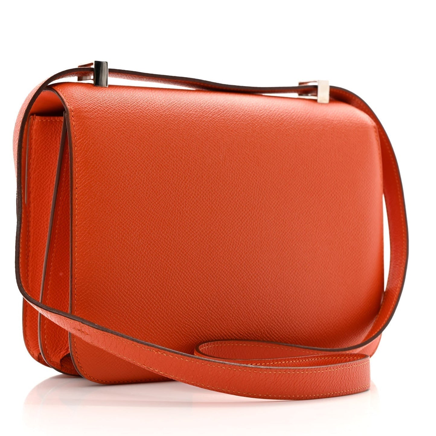 Hermes Epsom Constance Handbag Orange Travel Bag