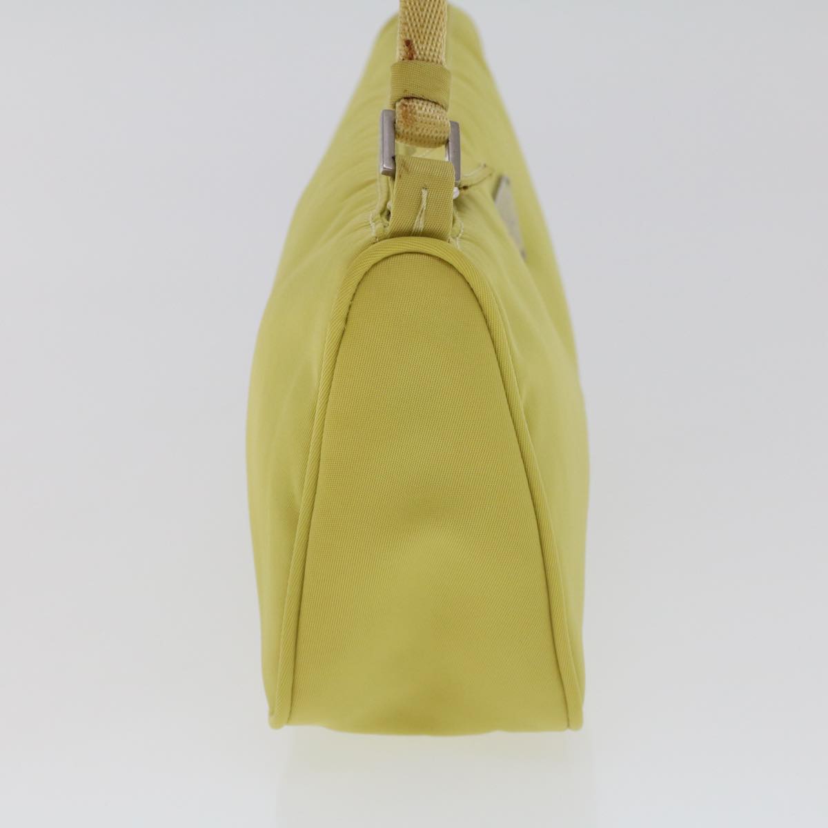 Prada Accessory Pouch Light Luxury Handbag Nylon Yellow Clutch Bag