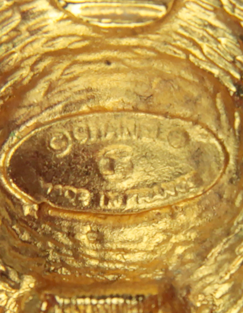 Chanel Goldtone 1" CC Button Clip-On Earrings Jewelry