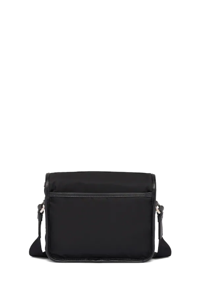 Prada Cross Body Bag Buckles Nylon Black Crossbody Bag