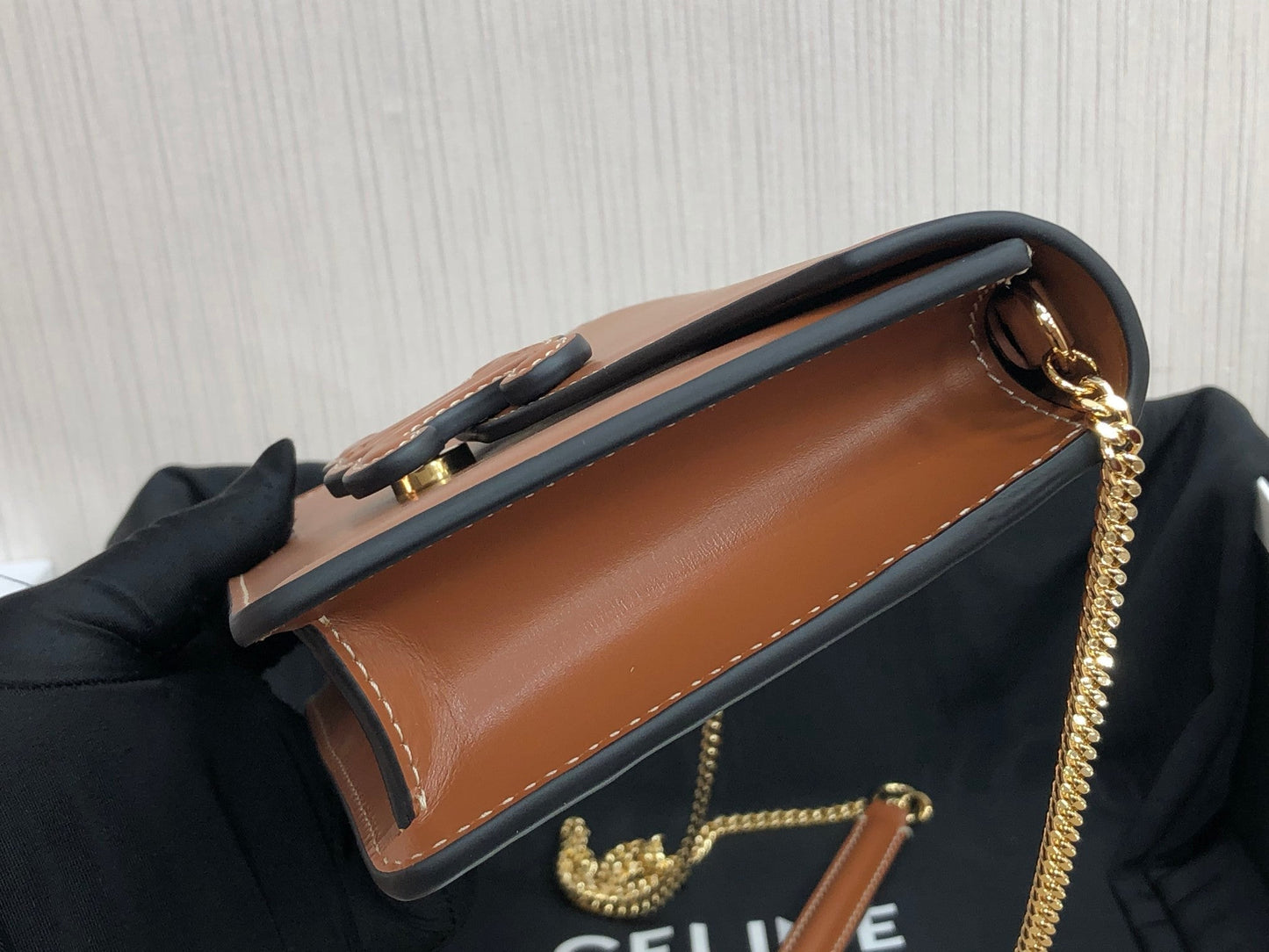Top Quality Wallet On Triomphe For Women Tan Chain Crossbody Bag 10J733Dpv04Lu 9395