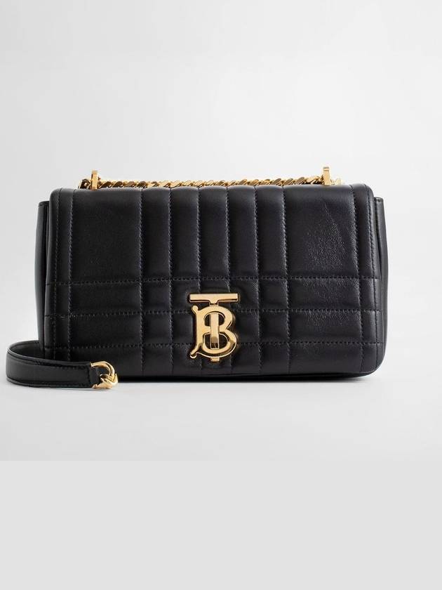 Burberry Luxury Lola Shoulder Bag Lambskin Quilted Black