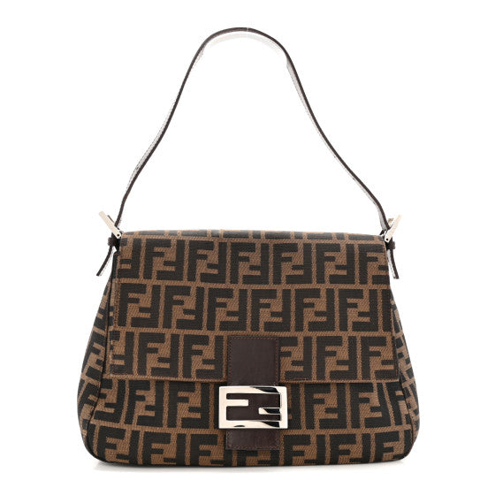 Fendi Handbag Zucca Mama Baguette Tobacco Shoulder Bag