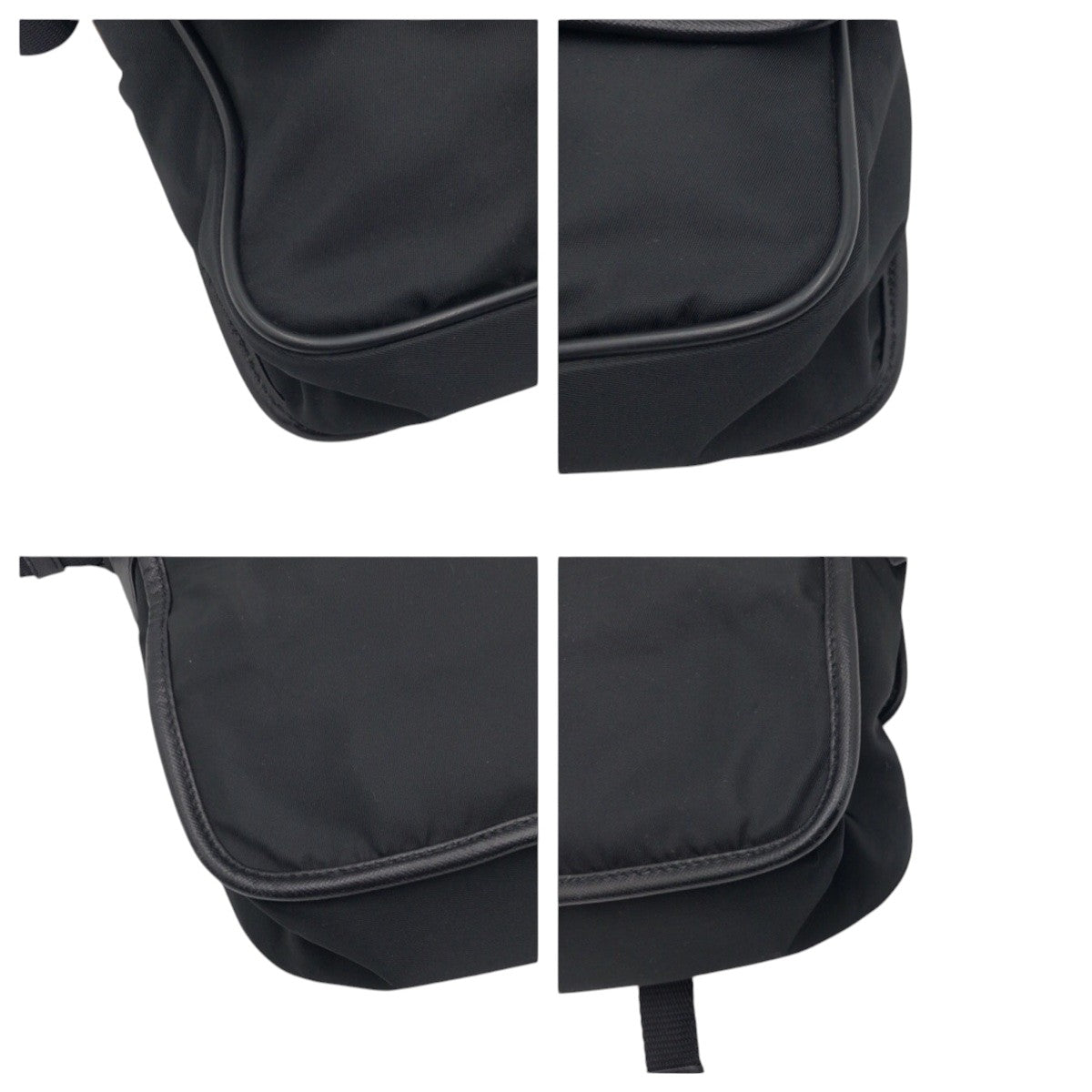 Shoulder Bag Test Triangular Logo Nylon Black