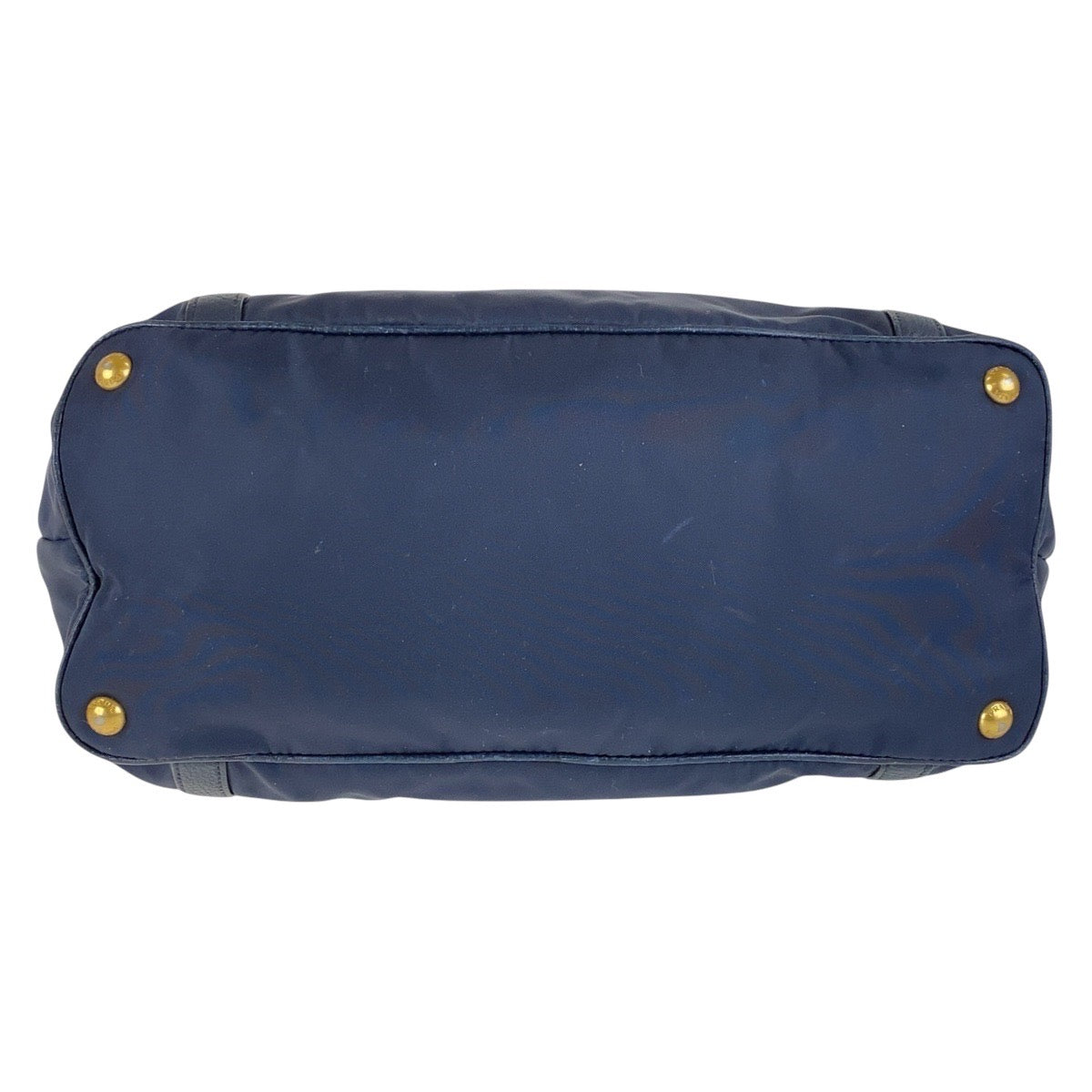 Shoulder Bag Navy Metal Nylon Gold