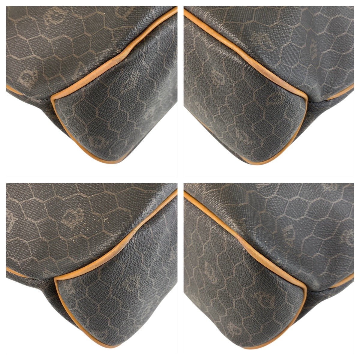 Dior Christian Tote Bag Pvc, Camel Metal Tote Leather Brown Shoulder Bag