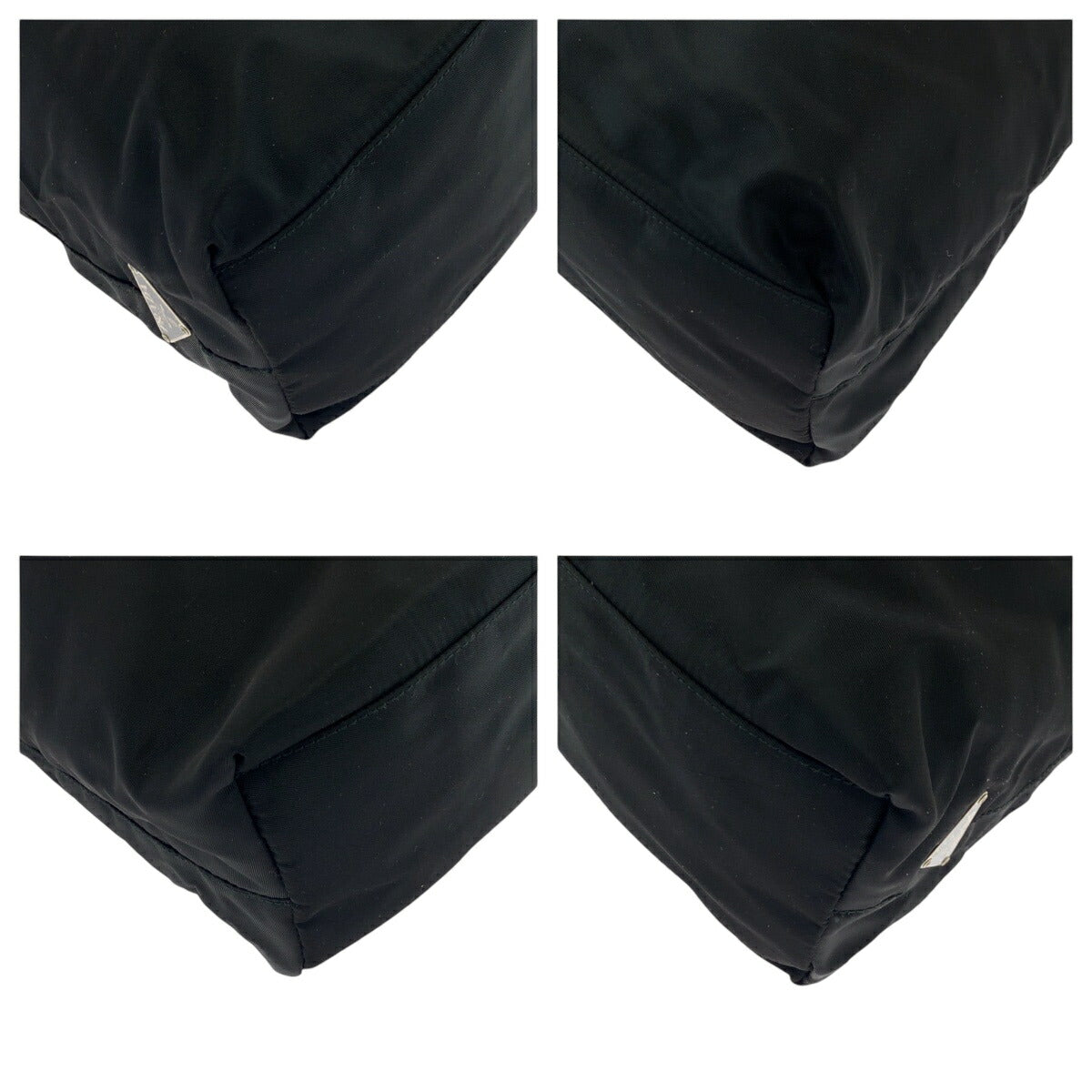 Prada Tessuto Triangle Shoulder Bag Nylon Black Logo