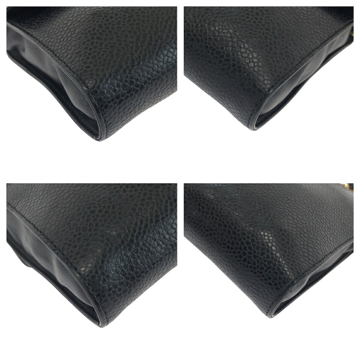 Coco Mark Caviar Skin Shoulder Bag Signature