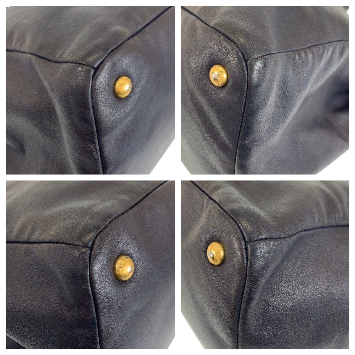 Tote Bag Navy Metal Tote Bag Shoulder Leather Gold Shoulder Bag
