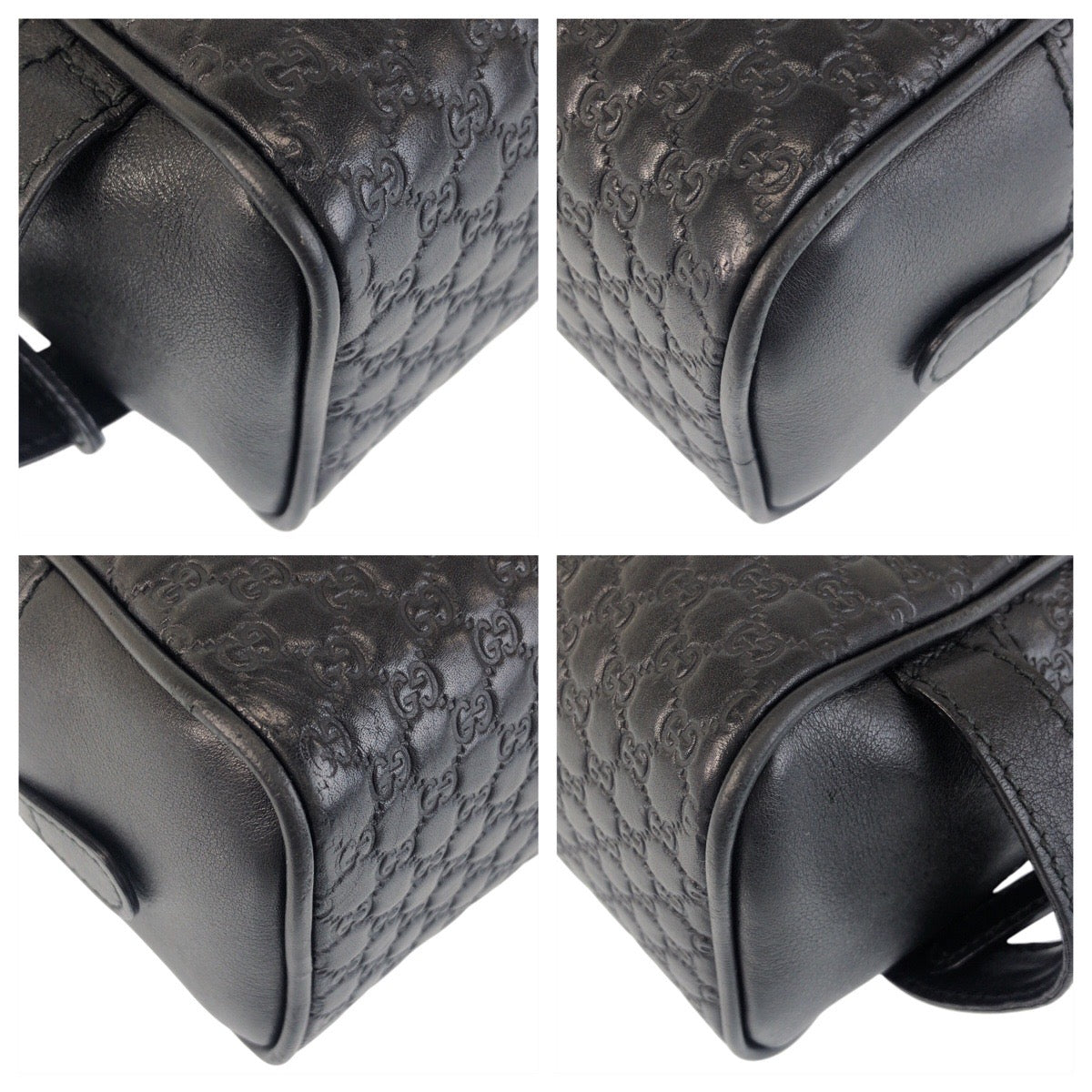 Gucci business Micro Guccisima Leather Black Clutch Bag