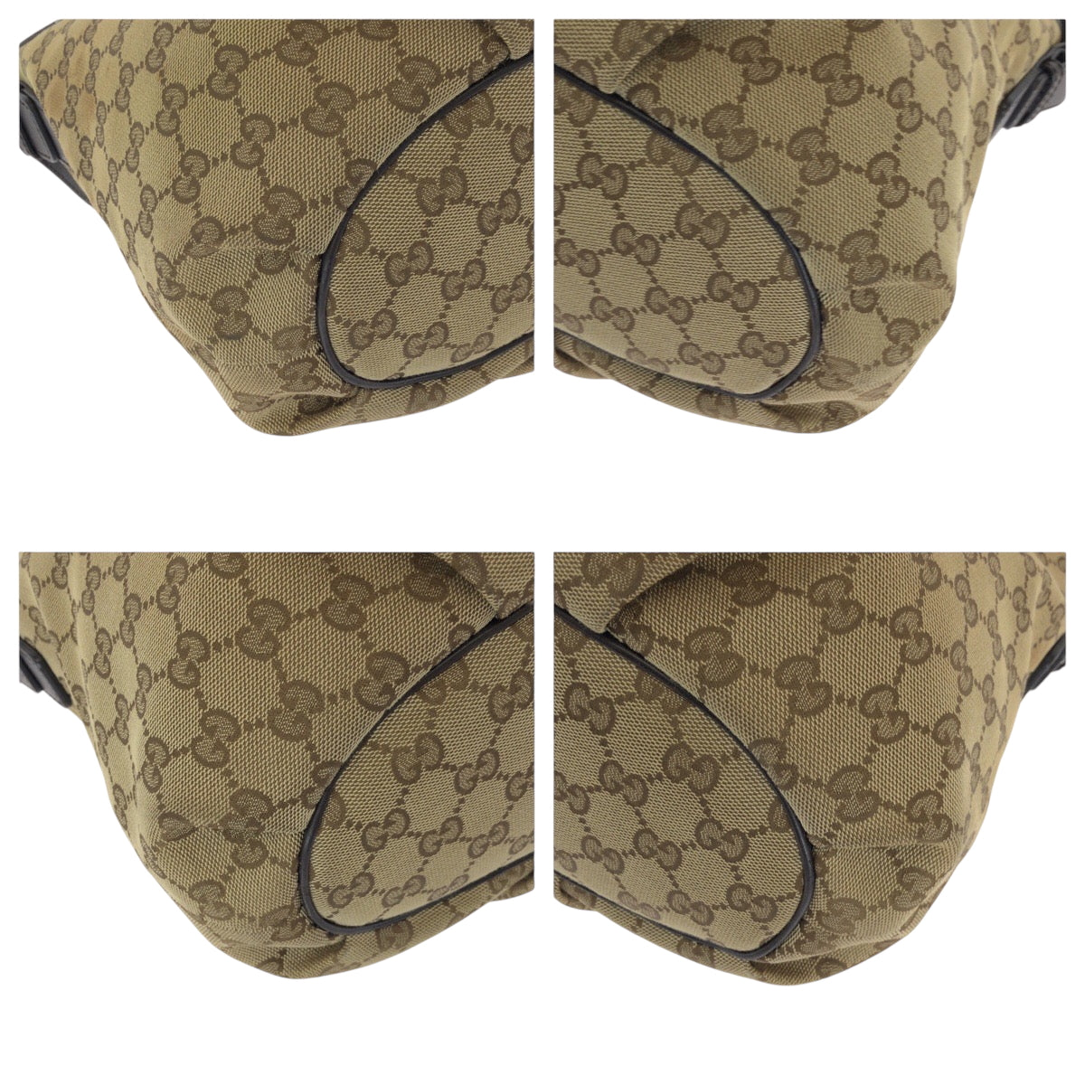 Gucci GG Dark Canvas Brown Gold Crossbody Bag