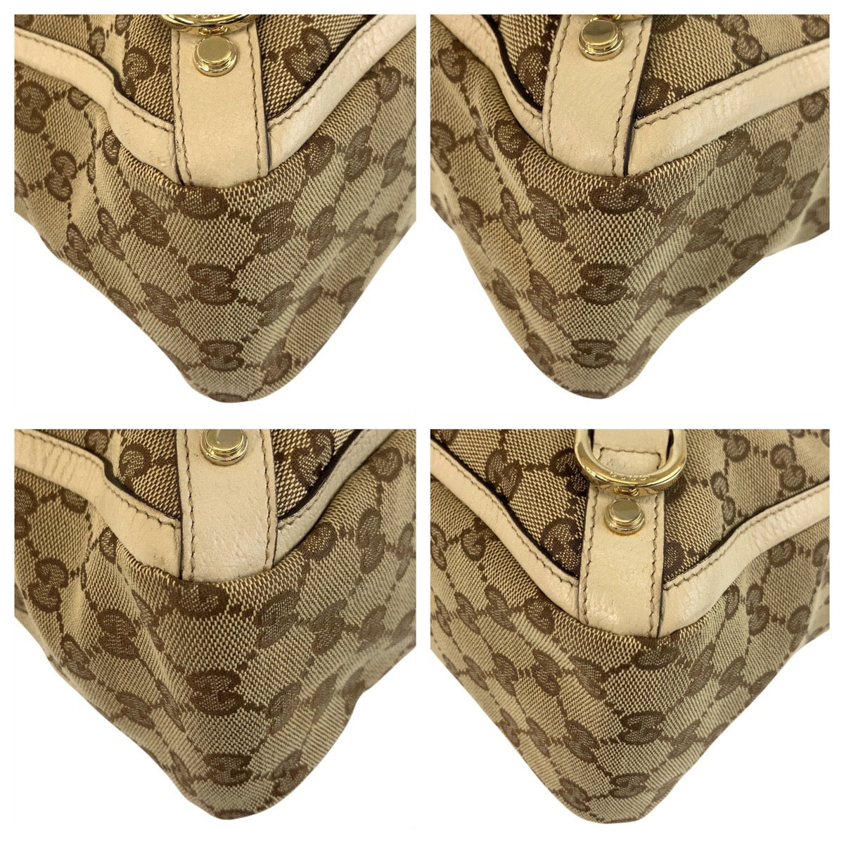 Gucci 2Way Tote Bag Leather Canvas Bag 170004