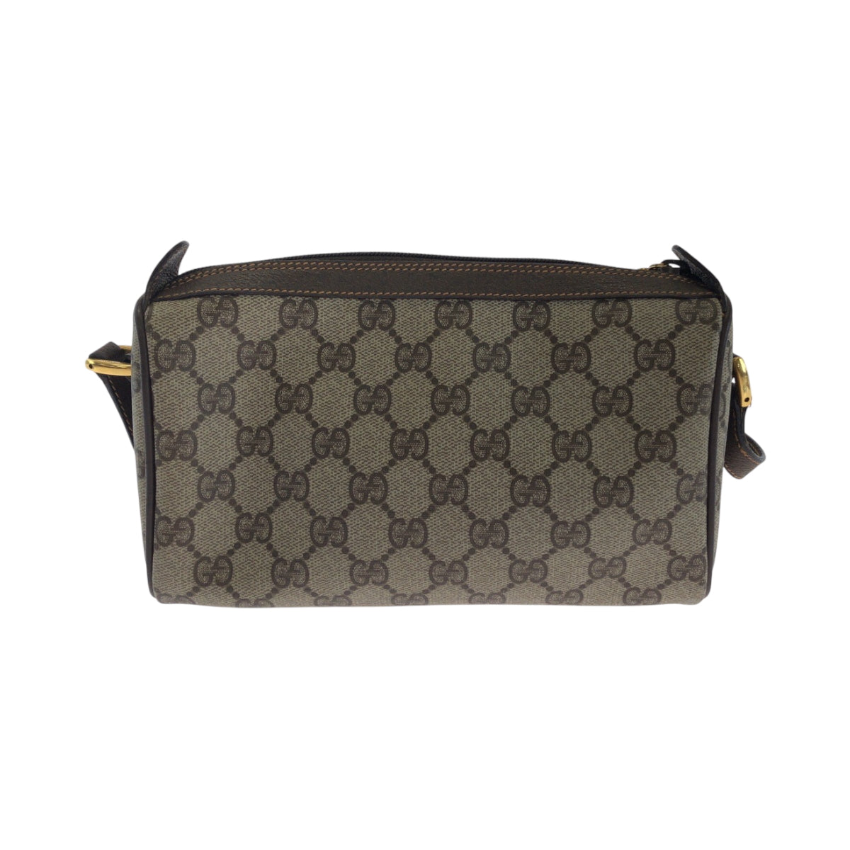 Gucci 89 02 018 GG Supreme Canvas Brown Beige Shoulder Bag