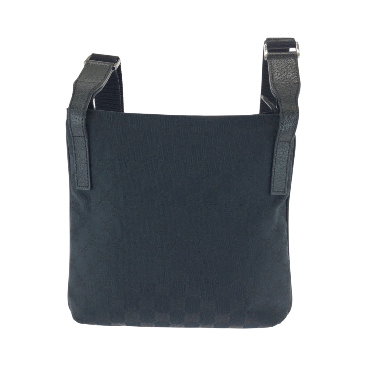 Gucci GG SilverMetal pochette Canvas Black Shoulder Bag
