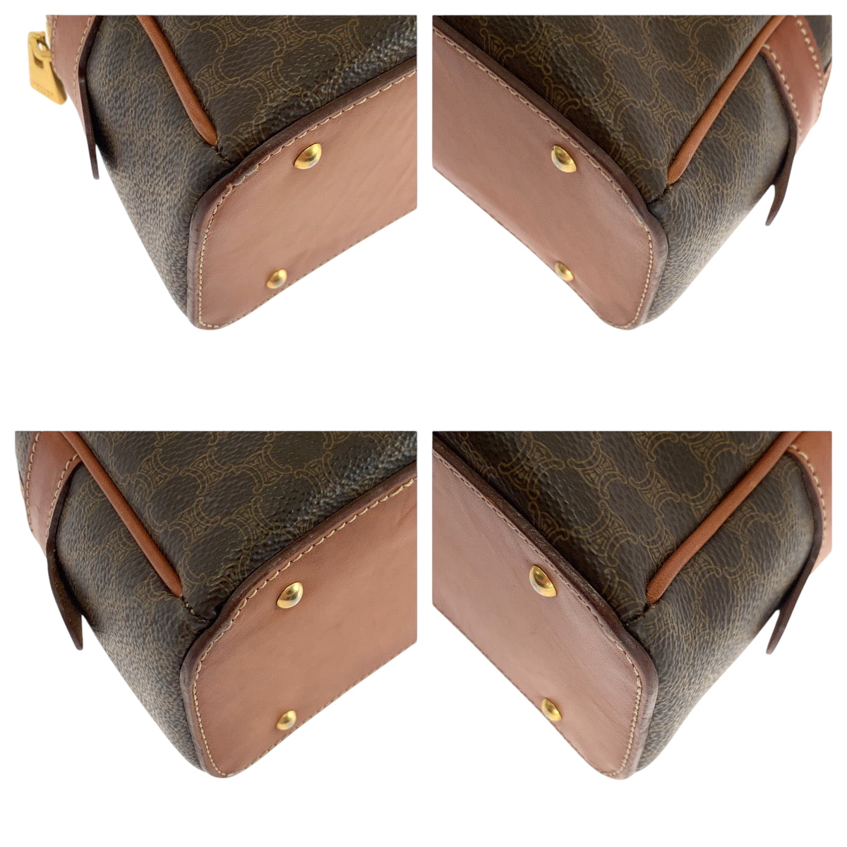 Pvc, Metal Handbag Vanity Bag Mini Boston Leather Brown Travel Bag