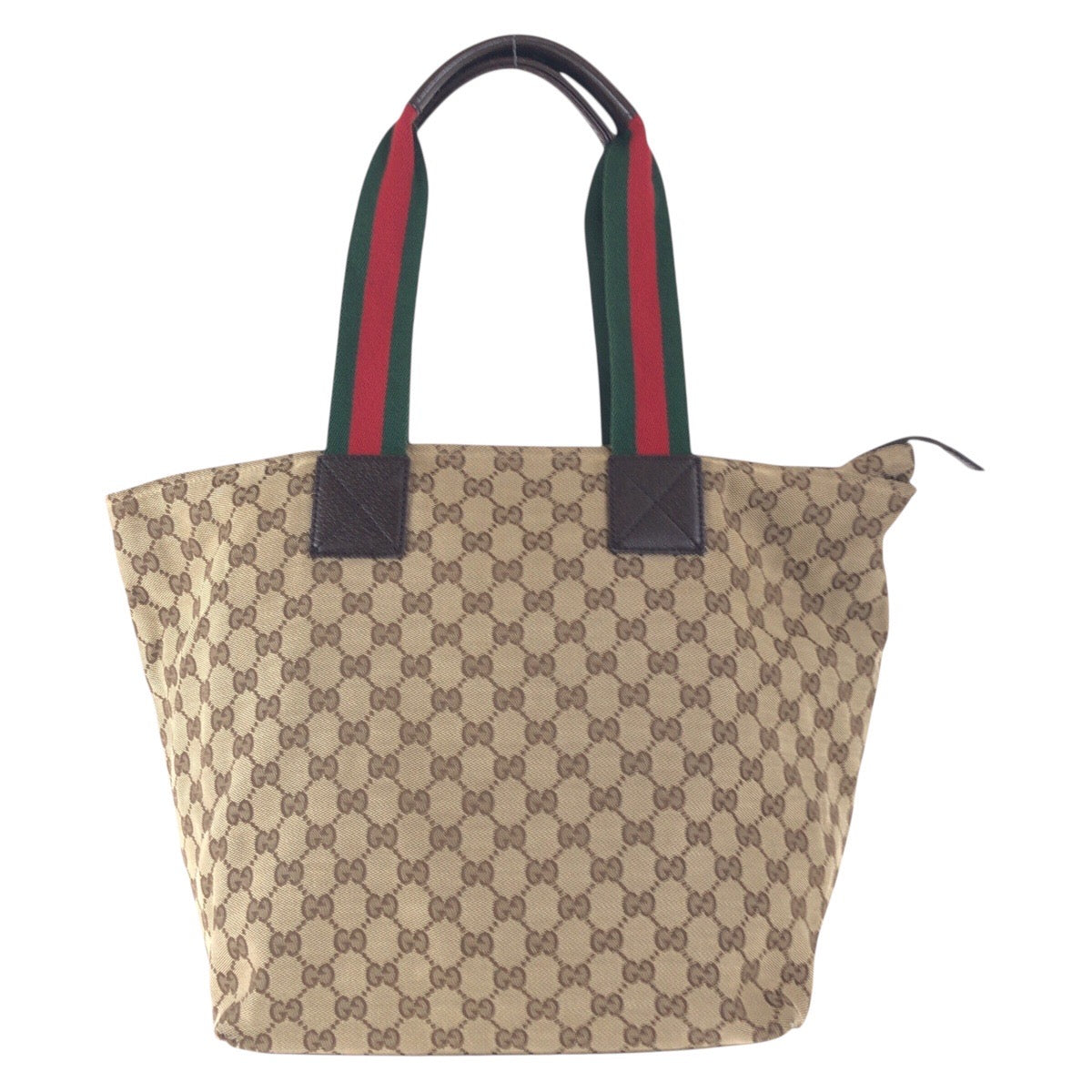 Gucci GG omen Leather Canvas Brown Silver Shoulder Bag