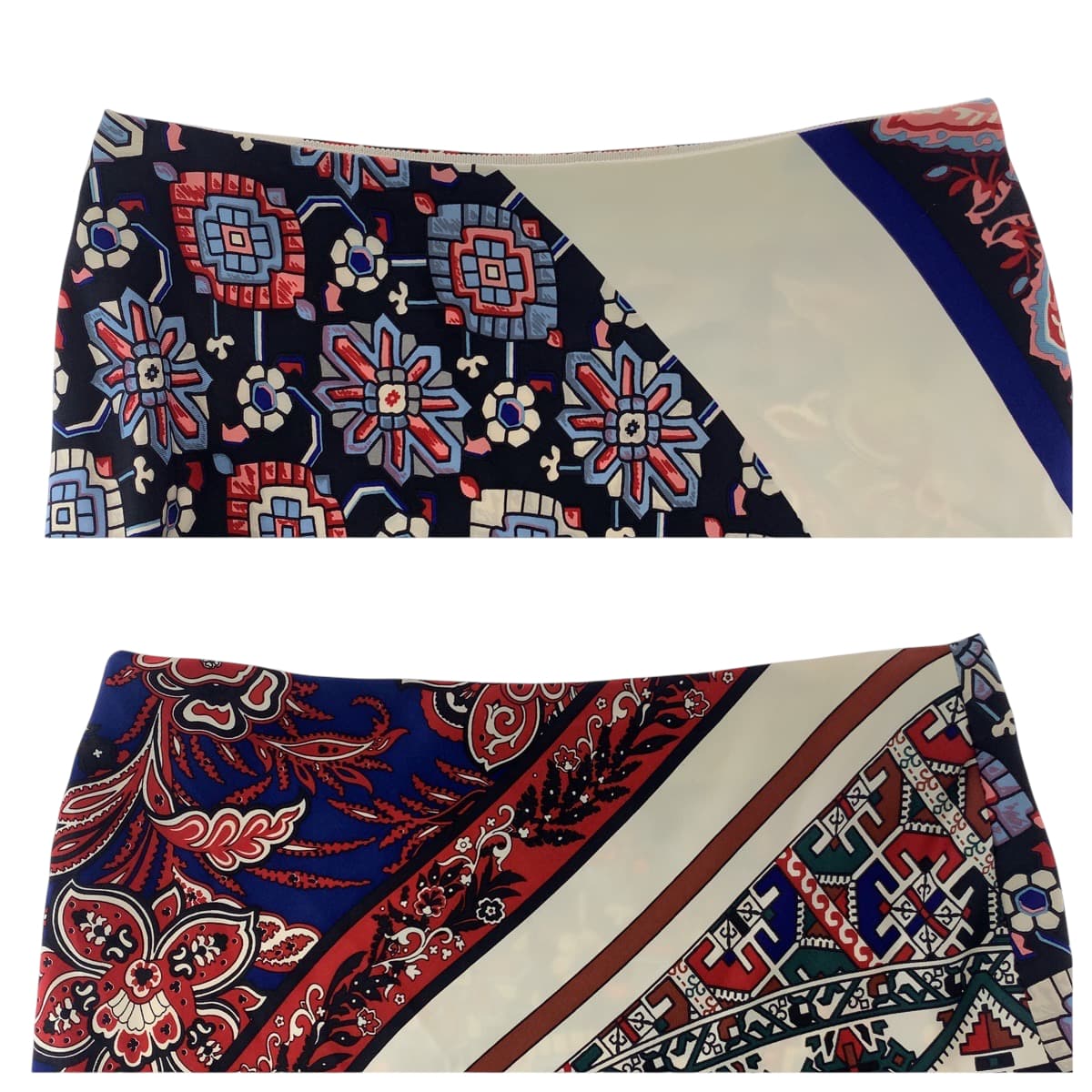 Louis Vuitton RW162B XS3 FASK57 Silk Rayon Blue Red Apparel