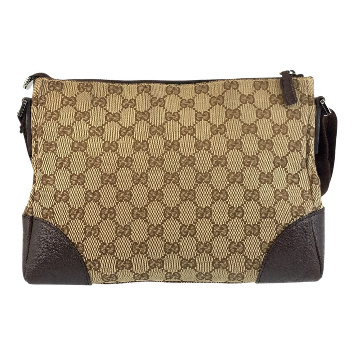 Gucci GG Messenger Canvas Brown Beige Shoulder Bag
