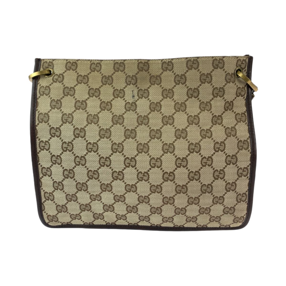 Gucci GG omen Canvas Brown Beige Gold Shoulder Bag
