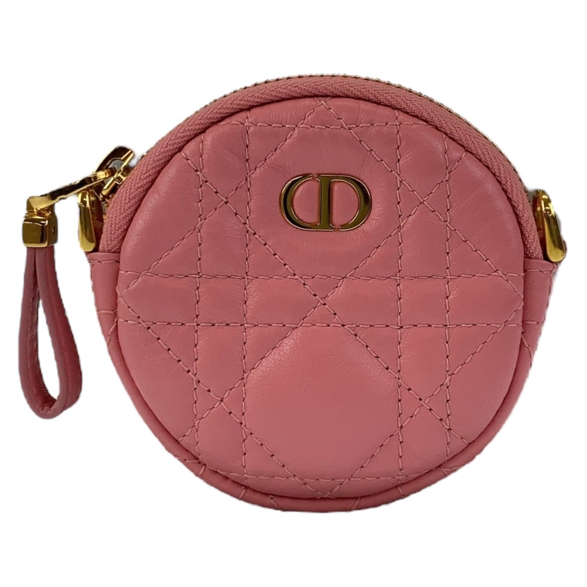 Dior Shoulder Bag Metal Shoulder Bag Pouch Cannage Leather Pink