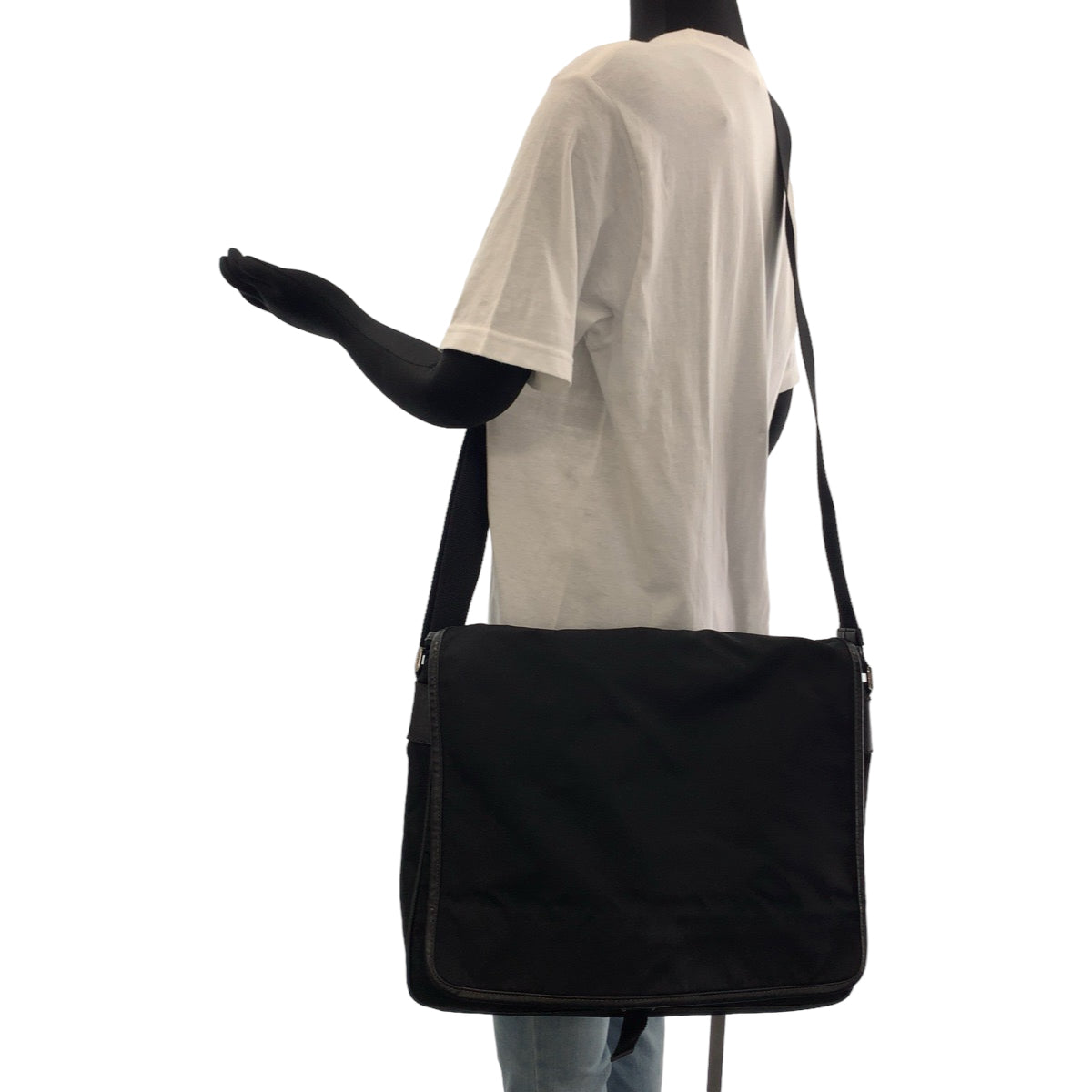 Shoulder Bag Silvermetal Shoulder Bag Messenger Bag Nylon Black Logo Mens