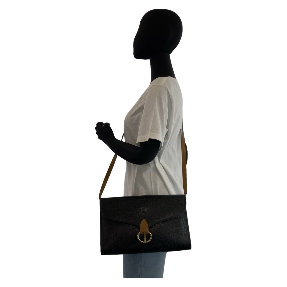 Dior Christian Shoulder Bag Shoulder Bag Pochette Women Leather Black
