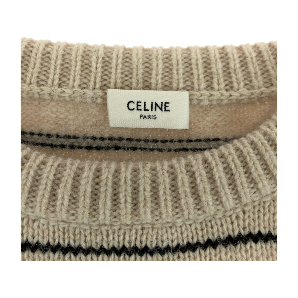 Knit Wool Two Tone Color ( ) Beige Red Travel Bag