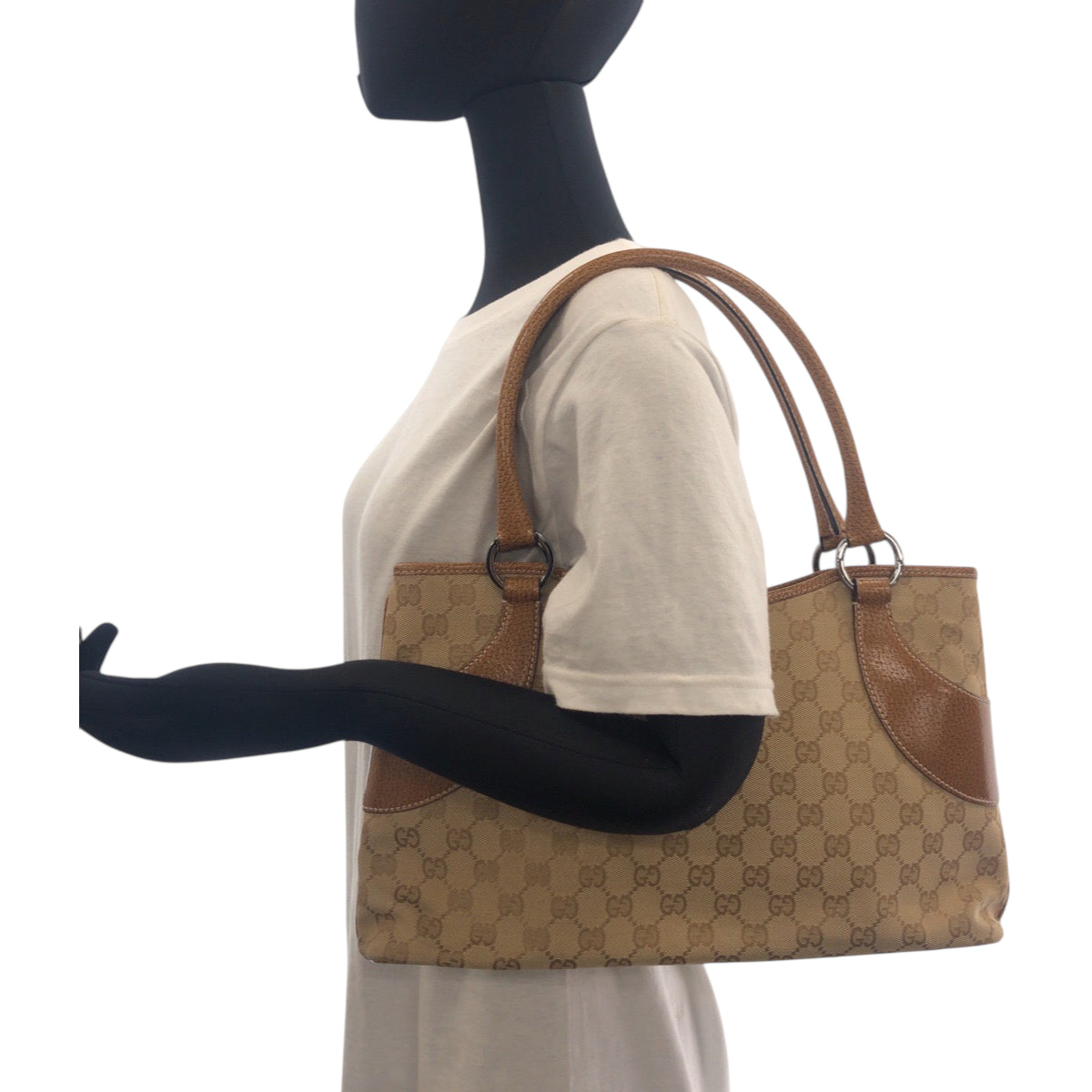 Gucci GG Canvas Beige Tote Bag