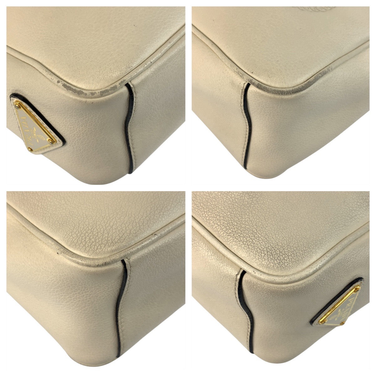 Prada Shoulder Bag Leather Logo Embossed Shoulder Bag 3