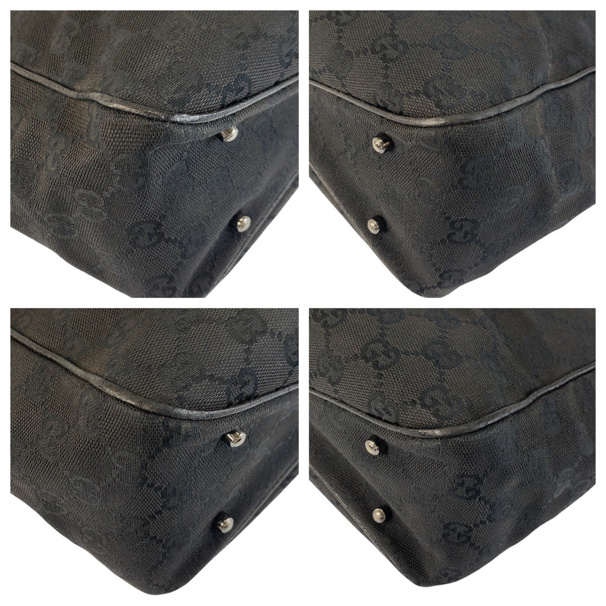Gucci 2Way Bag Leather Canvas Travel Bag Bag 14