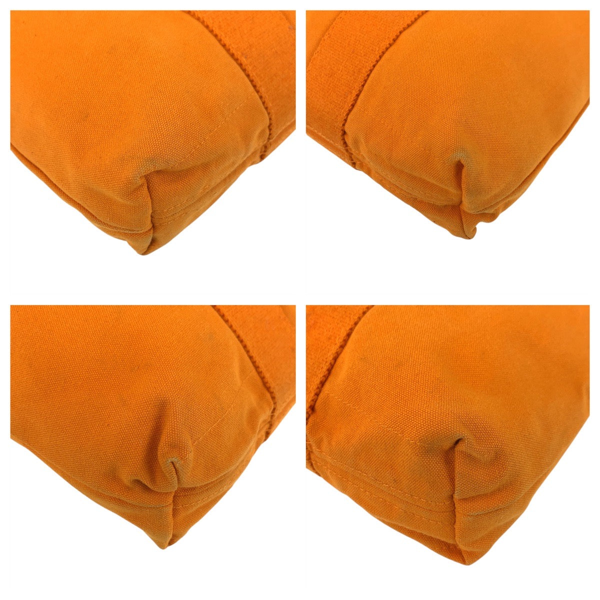Tote Bag Orange Fool Toe Cabas French Canvas