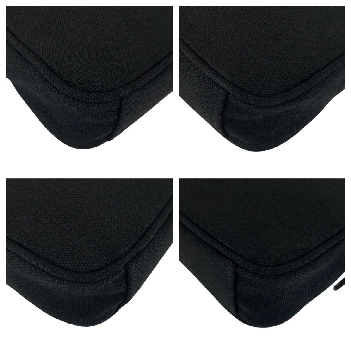 Clutch Bag Silvermetal Canvas Black