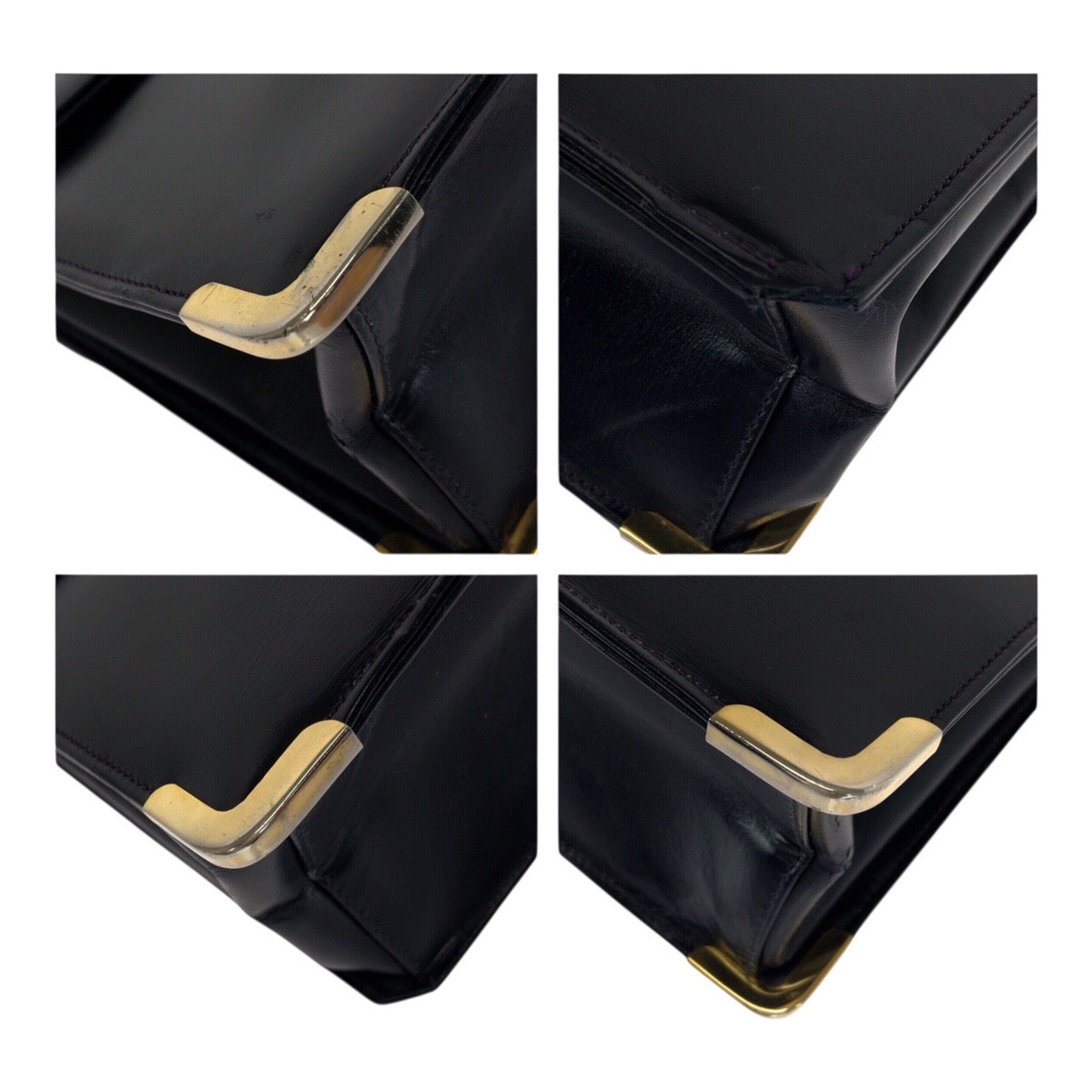 Dior Shoulder Bag Goldmetal Leather Black
