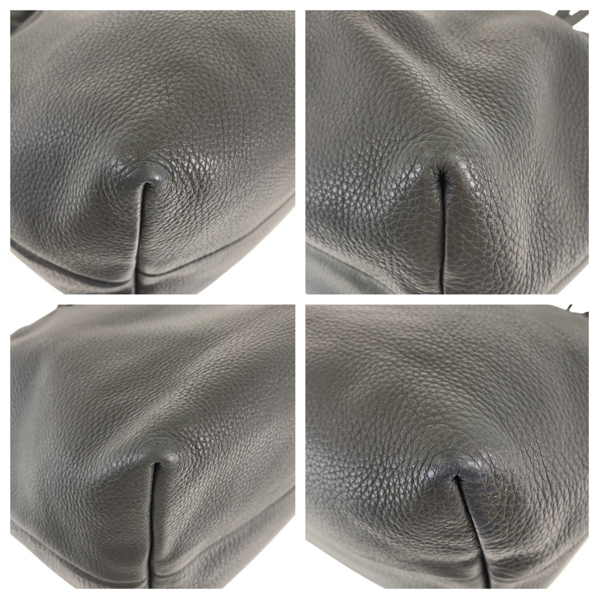 Gucci SilverMetal Bamboo Leather Grey Tote Bag