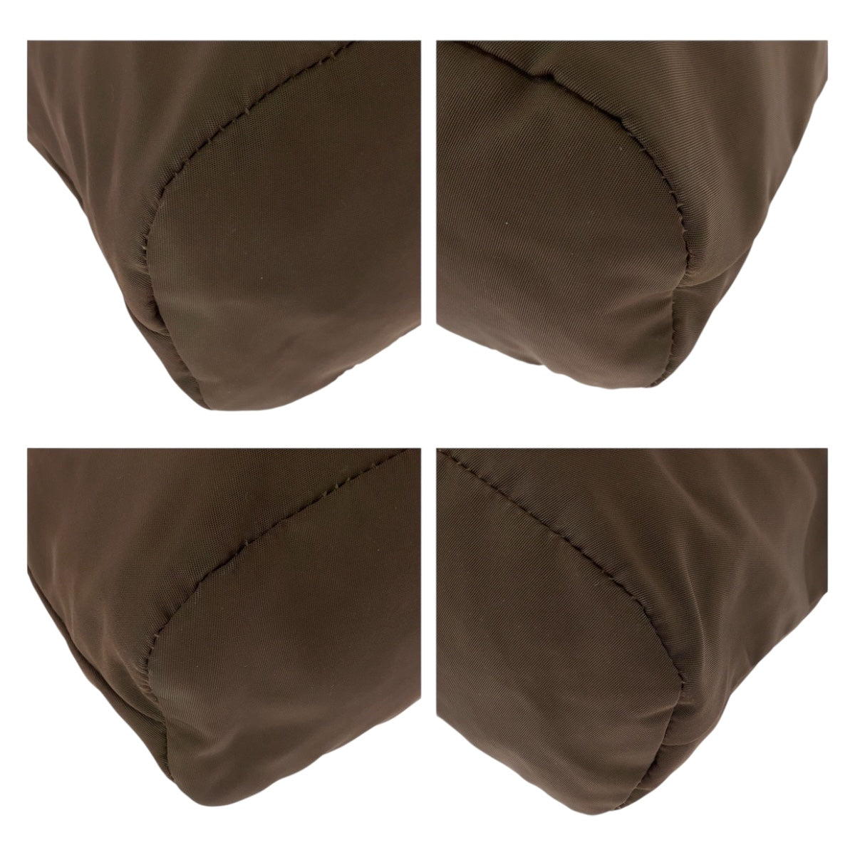 Pouch Metal Test Logo Handbag Nylon Brown Travel Bag